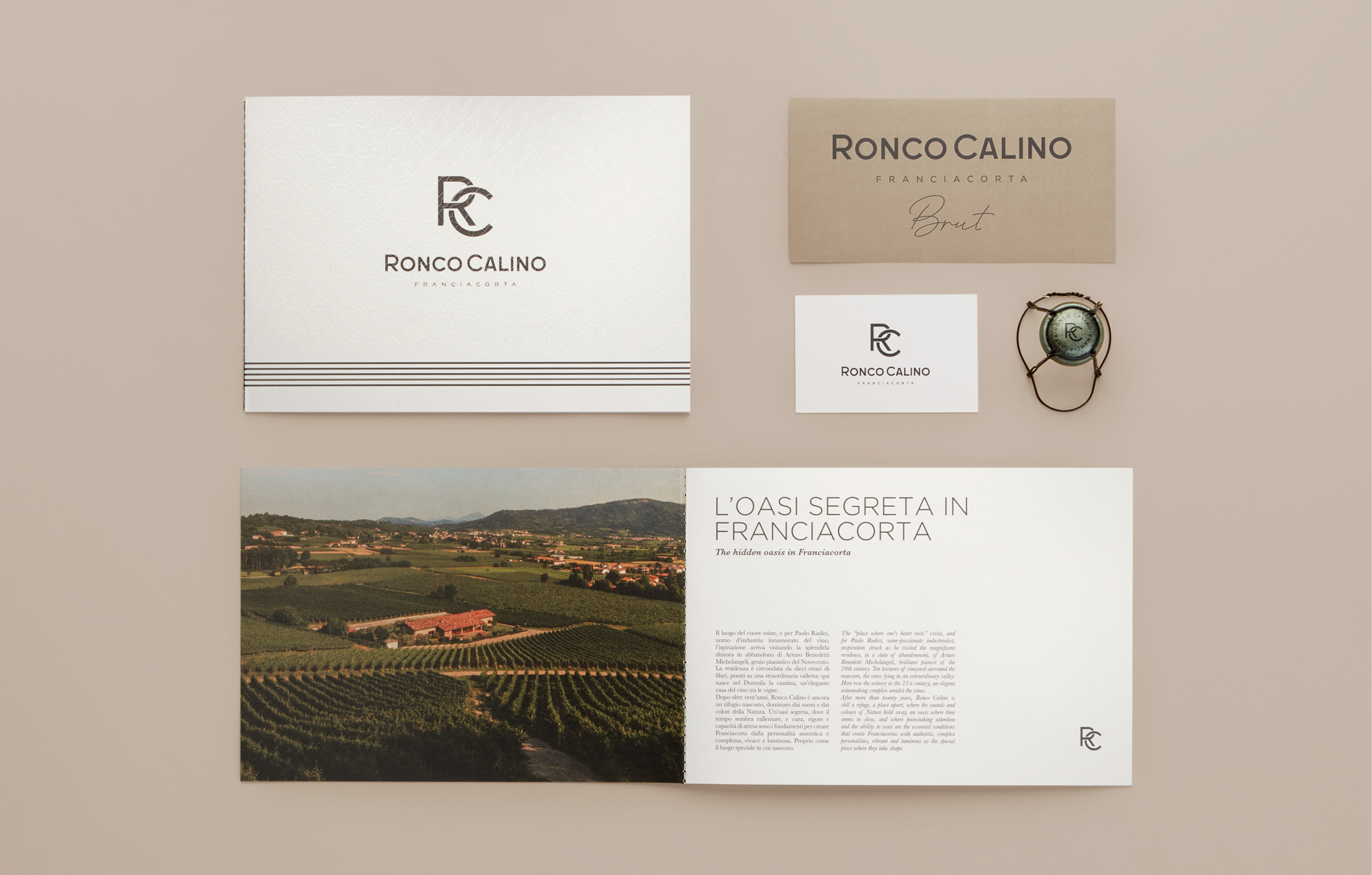 Raineri Ronco Calino wine brochure